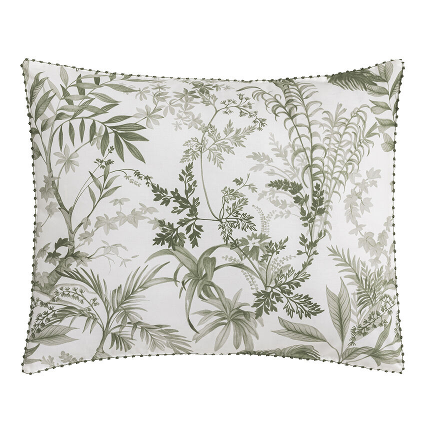 Shams Jardin d'Eden Green 21"X26"Standard 100% cotton, , hi-res image number 1