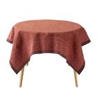 Tablecloth Romance Red 69"x69" 100% linen, , hi-res image number 3