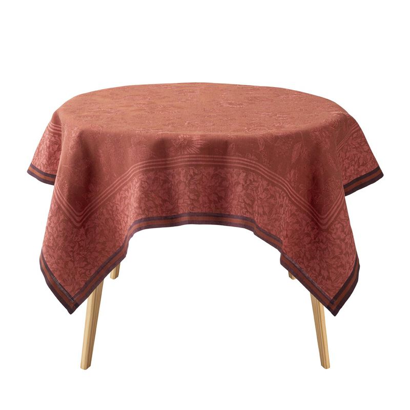 Tablecloth Romance Red 69"x69" 100% linen, , hi-res image number 3
