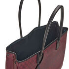 Shoulder bag Pivoine Burgundy  100% cotton, acrylic coating. Garnish: Cattle leather, , hi-res image number 5