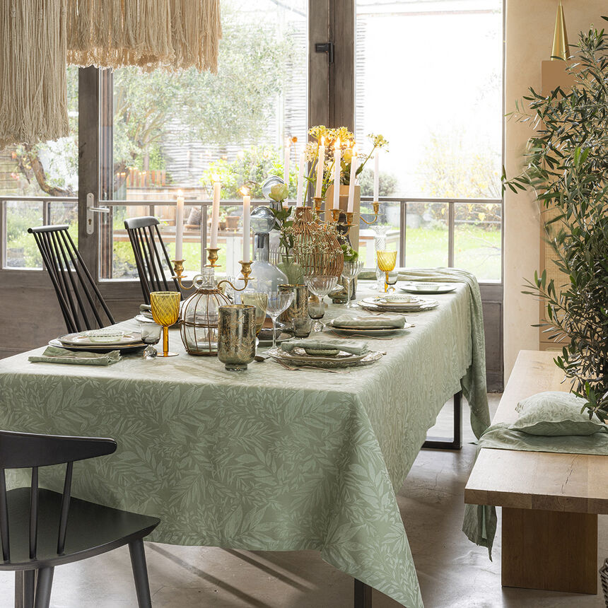 Nappe Charmilles Feuillage 175x175 100% coton, , hi-res image number 0