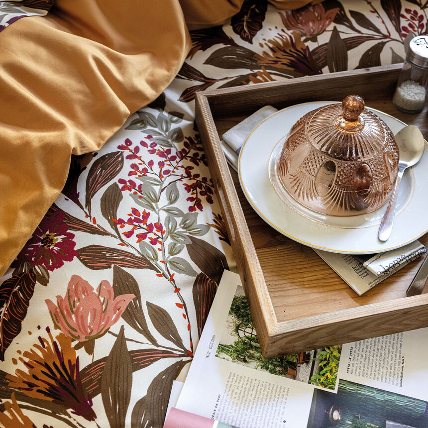 Duvet cover Panache de fleurs  Yellow 68"X86"Twin 100% cotton, , hi-res image number 4