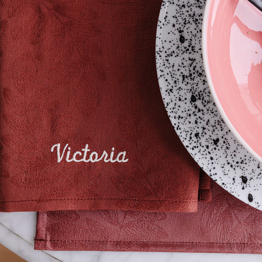 Napkin Vegetal mood Red 20"x20" 100% cotton, , hi-res image number 2