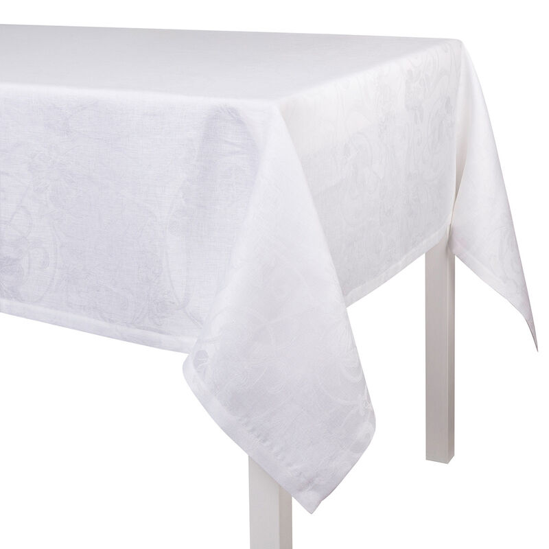 Tablecloth Tivoli White Ø69" 100% linen, , hi-res