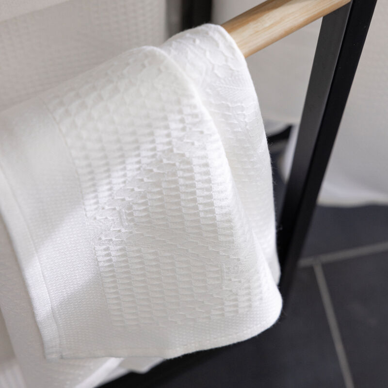 Serviette invité Pois de senteur Blanc 30x50 100% coton, , hi-res image number 0