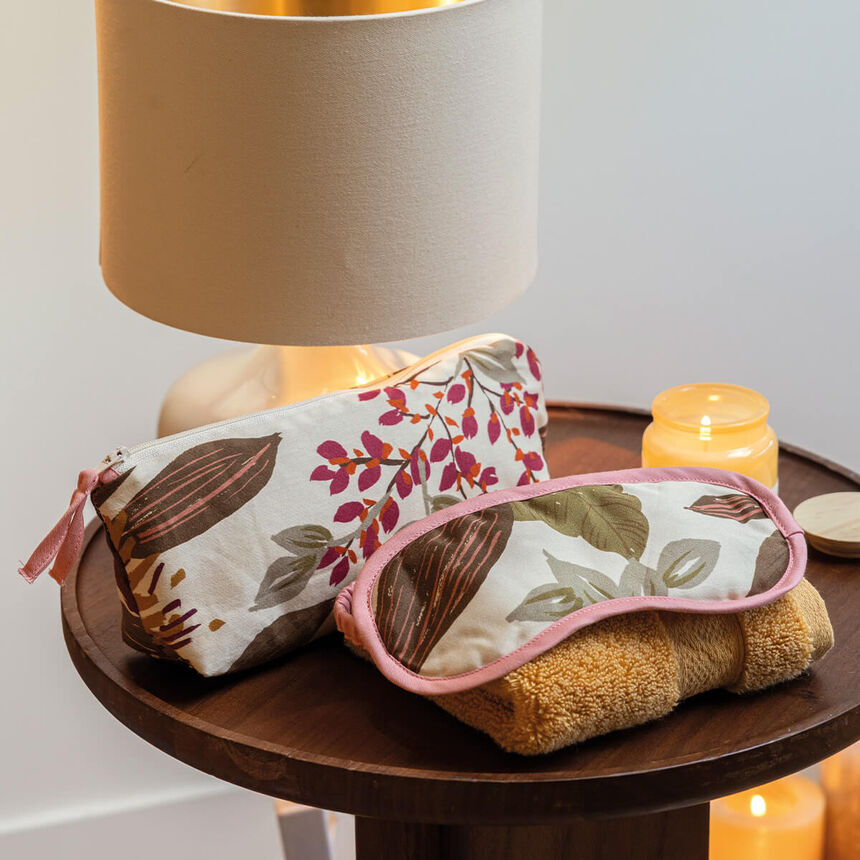 Sleep mask Panache de fleurs  Yellow Unique size 100% cotton, , hi-res