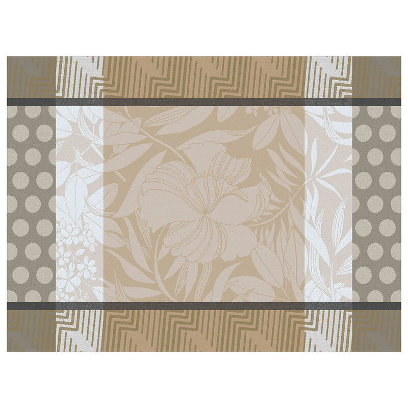 Coated placemat Beige 20"x14" 100% cotton, , hi-res image number 0