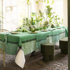 Tablecloth Escapade Tropicale Green 47"x47" 100% linen, , hi-res image number 4
