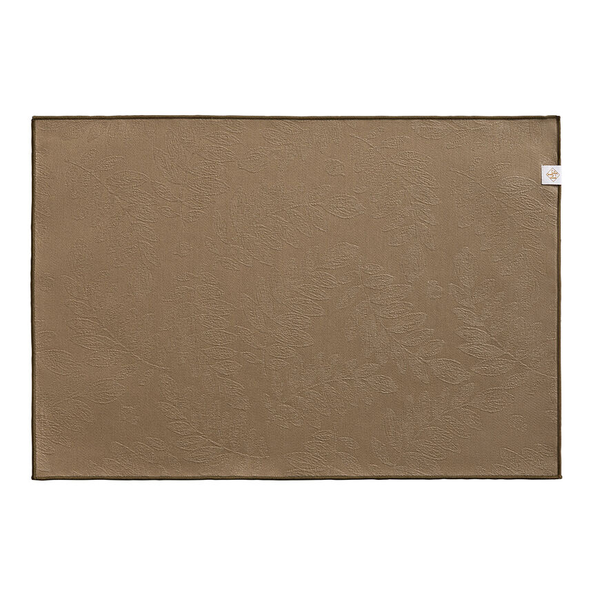Coated placemat Vegetal mood avec surjet bourdon Green 18"x13" 100% cotton, , hi-res image number 0
