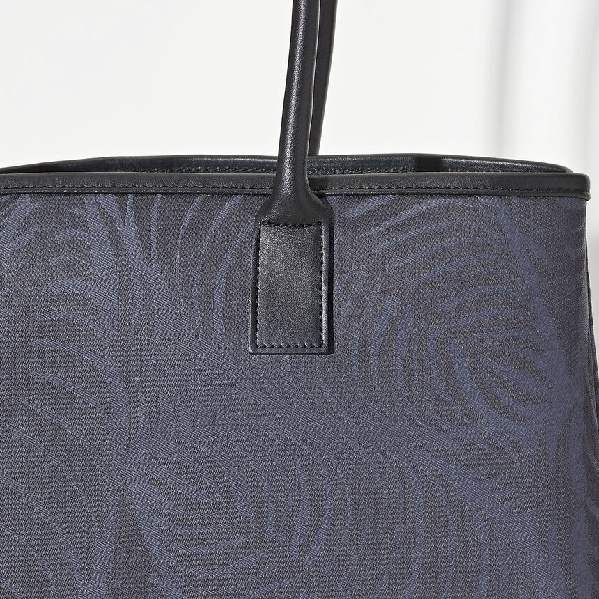 Shoulder bag Palme Blue  100% cotton, acrylic coating. Garnish: Cattle leather, , hi-res image number 5