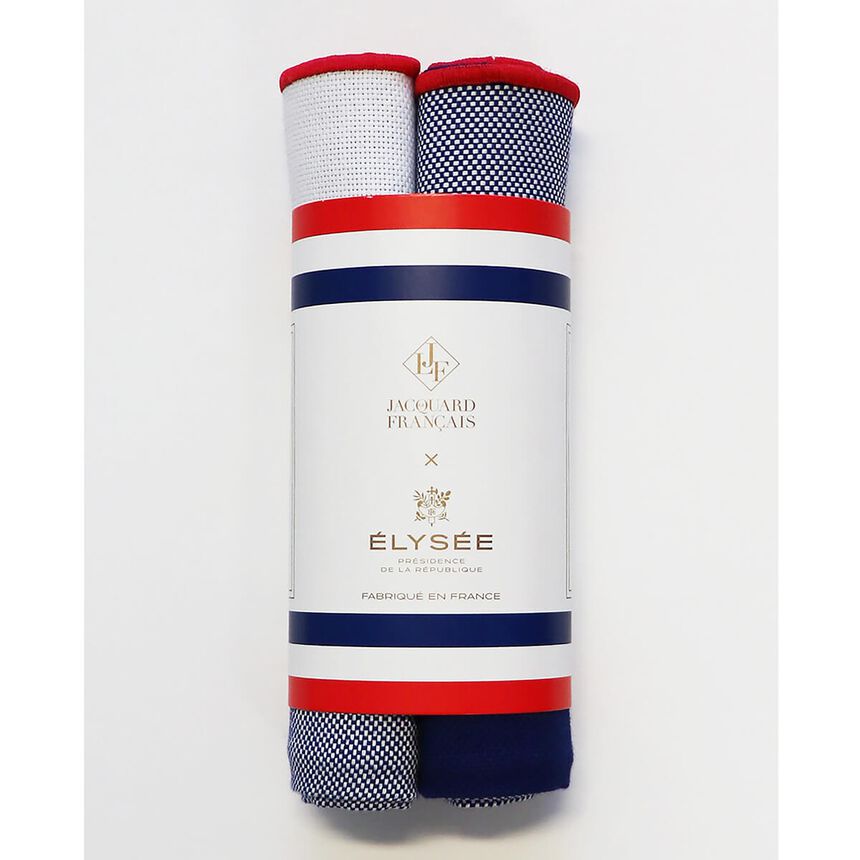 Box Set 2 Placemats Elys&eacute;e Tricolor 19"x14" 100% cotton, , hi-res image number 1