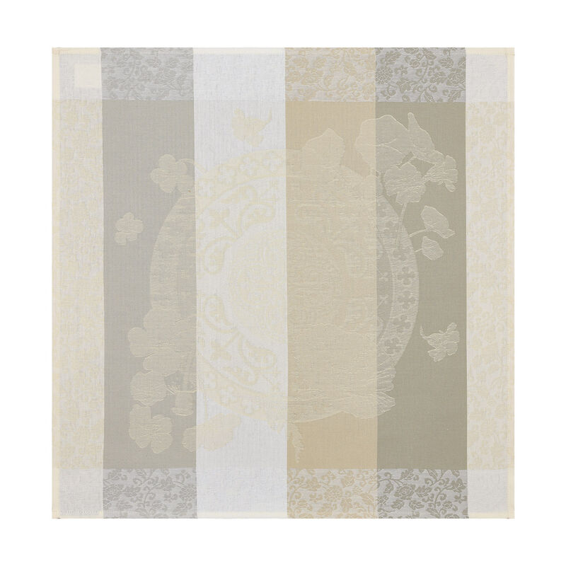 Serviette de table Fleurs Gourmandes Craie 58x58 100% coton, , hi-res image number 0
