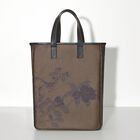 Hand-carried bag Perchoir Marron  100% cotton, acrylic coating. Garnish: Cattle leather, , hi-res image number 2