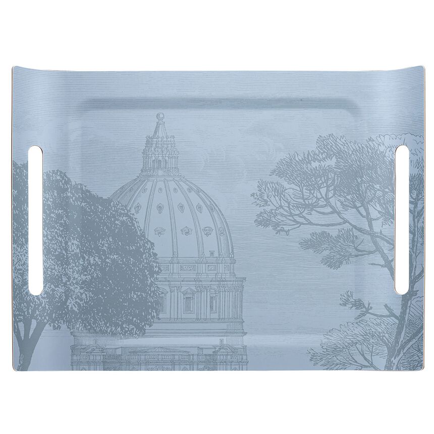 Tray Symphonie Baroque Smoke 23"x16" Wood / 100% birch, , hi-res image number 0