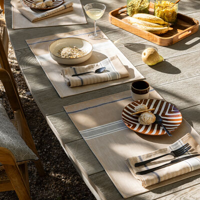 Coated placemat Dune Beige 50x36 92% cotton - 8 % linen