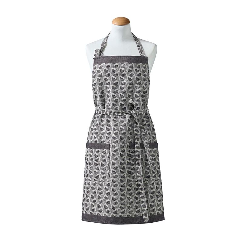 Apron Empreintes Black 31"x38" 100% cotton, , hi-res image number 0