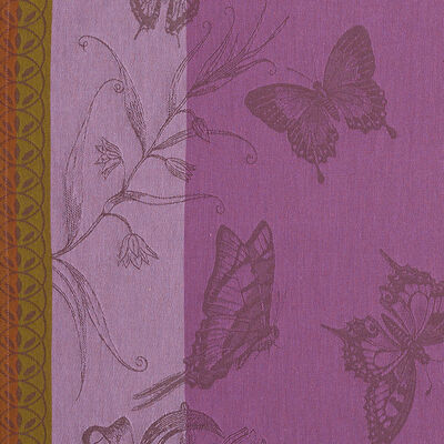 Tea towel Jardin des papillons Iris 24"x31" 100% cotton