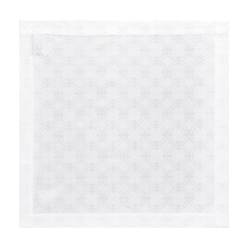 Napkin Anneaux White 20"x20" 100% cotton, , hi-res image number 2