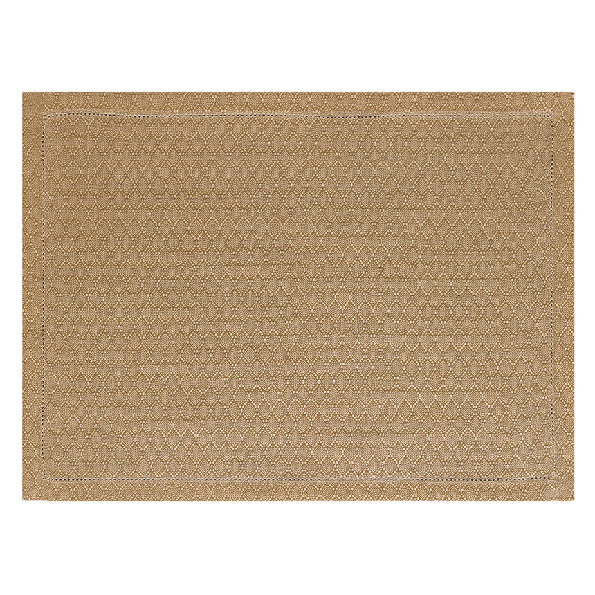 Placemat Portofino G&eacute;o Brown 20"x14" 100% linen, , hi-res image number 1