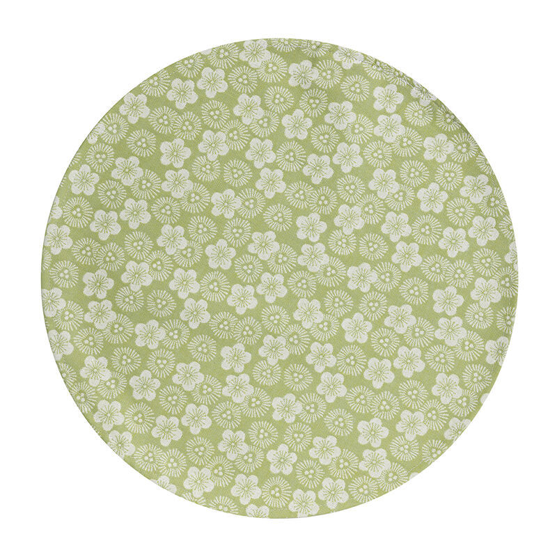 Coated placemat Wagara coated Green Ø38 100% cotton, , hi-res image number 1