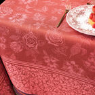 Tablecloth Romance Red 69"x69" 100% linen, , hi-res image number 6