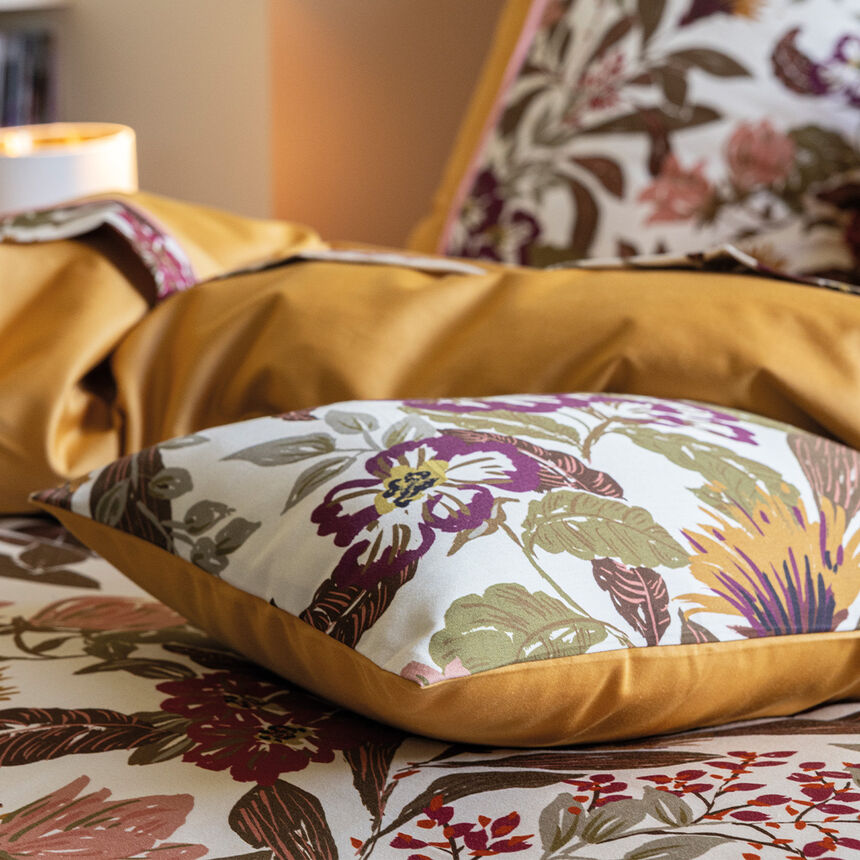 Shams Panache de fleurs  Yellow 12"X16"Boudoir 100% cotton, , hi-res