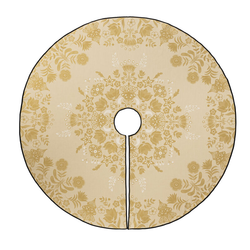 Tapis de sapin Féerie Pain d'épices Ø110 100% coton, , hi-res image number 1