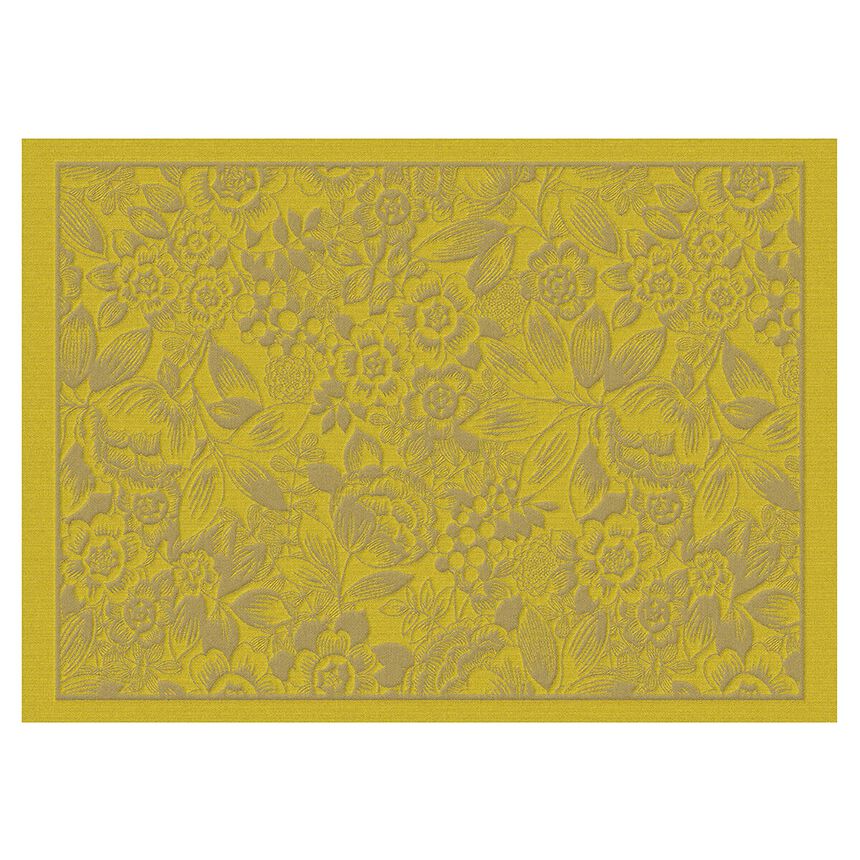 Coated placemat Osmose Florale Pollen 20"x14" 100% cotton, , hi-res image number 1