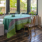 Coated tablecloth Cottage Green 69"x69" 100% cotton, , hi-res image number 0