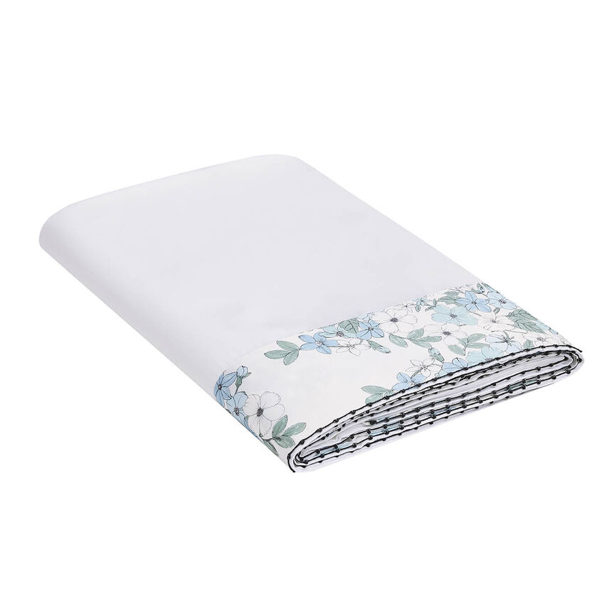 Flat sheet Manuka Blue 75"X114" 100% cotton, , hi-res image number 0