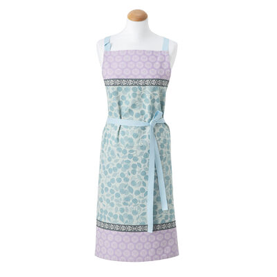 Apron Cerises Blue 35"x35" 100% cotton