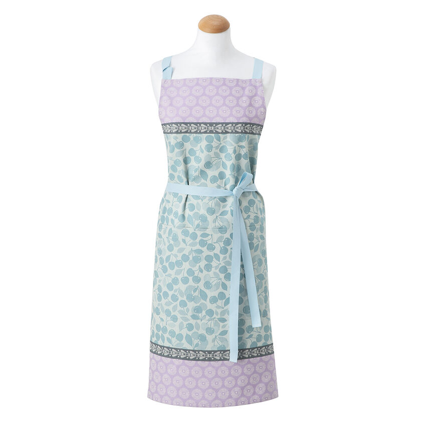 Apron Cerises Blue 90x90 100% cotton, , hi-res image number 0