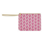 Pouch Picto Pink 8"x6" 100% cotton, acrylic coating. Garnish: Cattle leather, , hi-res image number 2