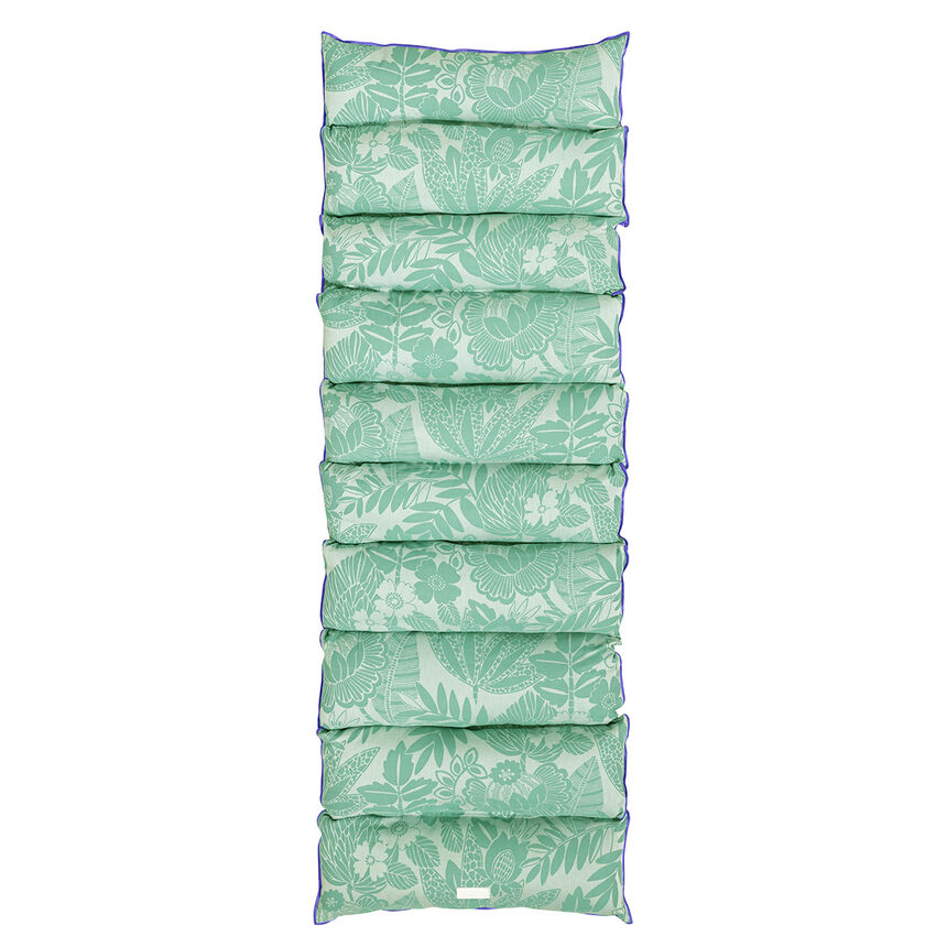 Sun lounger cushion Barbarde Blue 24"x75" 100% cotton, , hi-res image number 2