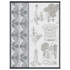 Tea towel Carnet de Paris Bitume 24"x31" 100% cotton, , hi-res image number 1