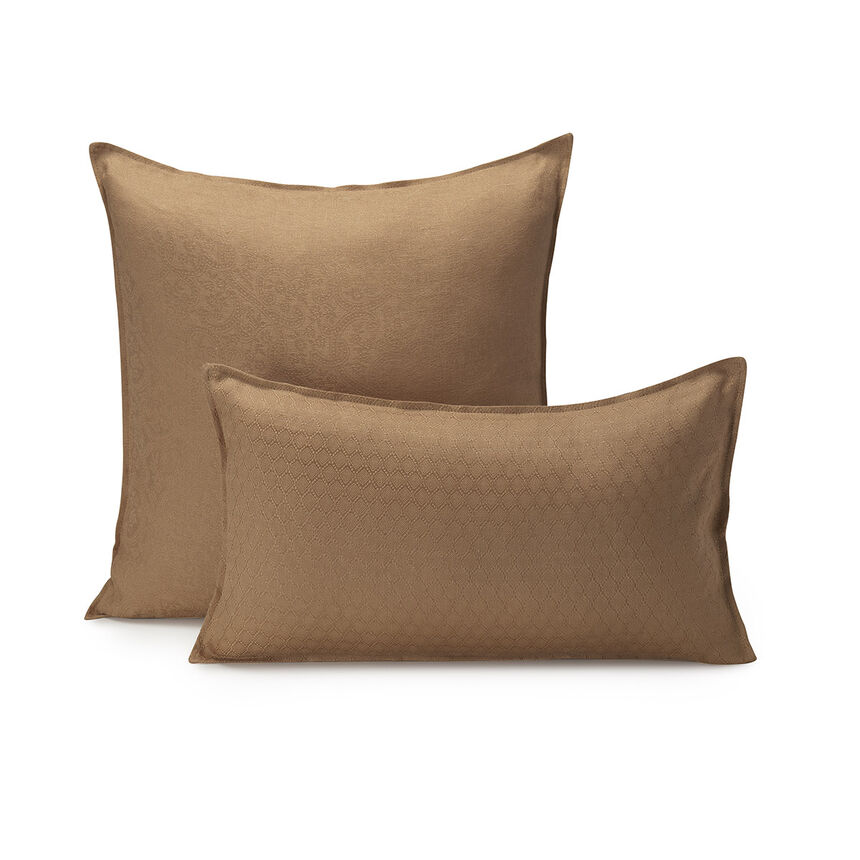 Cushion cover Portofino G&eacute;o Brown 20"x12" 100% linen, , hi-res image number 2