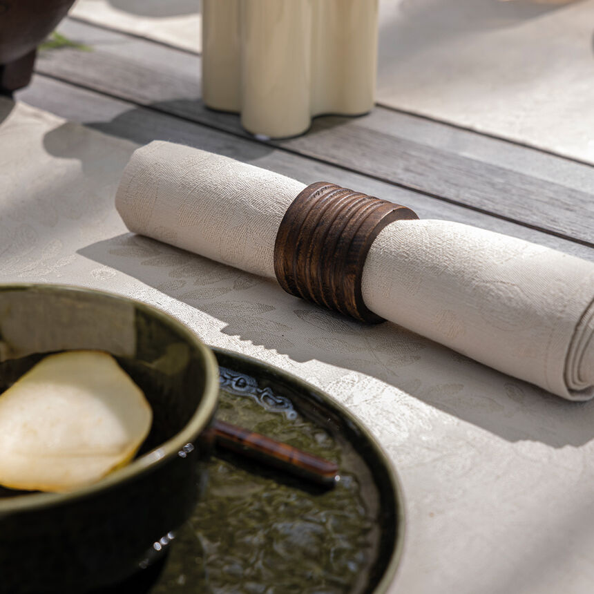 Napkin Vegetal mood Beige 20"x20" 100% cotton, , hi-res image number 3