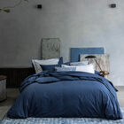 Duvet cover Eclat Blue 88"X92"Queen 100% cotton, , hi-res image number 0