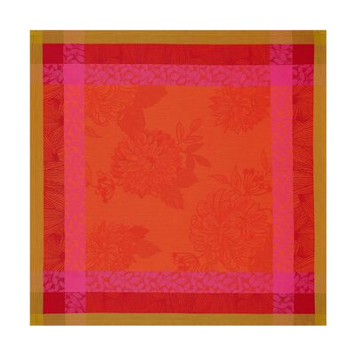 Napkin Parfums de bagatelle Nasturtium 23"x23" 100% cotton,  Napkin Parfums de bagatelle Nasturtium 23"x23" 100% cotton