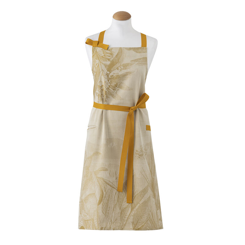 Apron Sinharâja Yellow 35"x35" 100% cotton, , hi-res image number 0