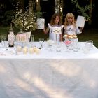 Tablecloth Siena Blanc White 69"x69" 100% cotton, , hi-res image number 1