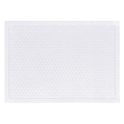 Placemat Portofino Géo White 50x36 100% linen