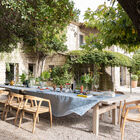 Tablecloth Tivoli Sapphire 69"x69" 100% linen, , hi-res image number 0