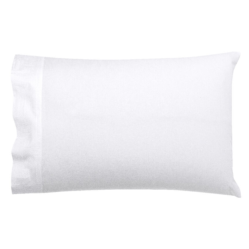 2 Pillowcases Palacio White 22"X33"Standard,Pair 100% cotton, , hi-res image number 0