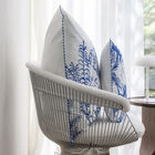 2 Pillowcases Jardin d'eden  Blue 22"X33"Standard,Pair 100% cotton, , hi-res image number 0