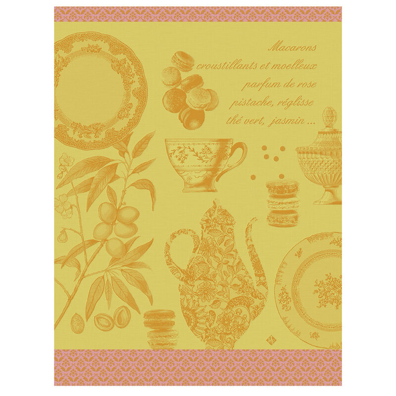 Tea towel Macarons Mango 24"x31" 100% cotton, , hi-res image number 0