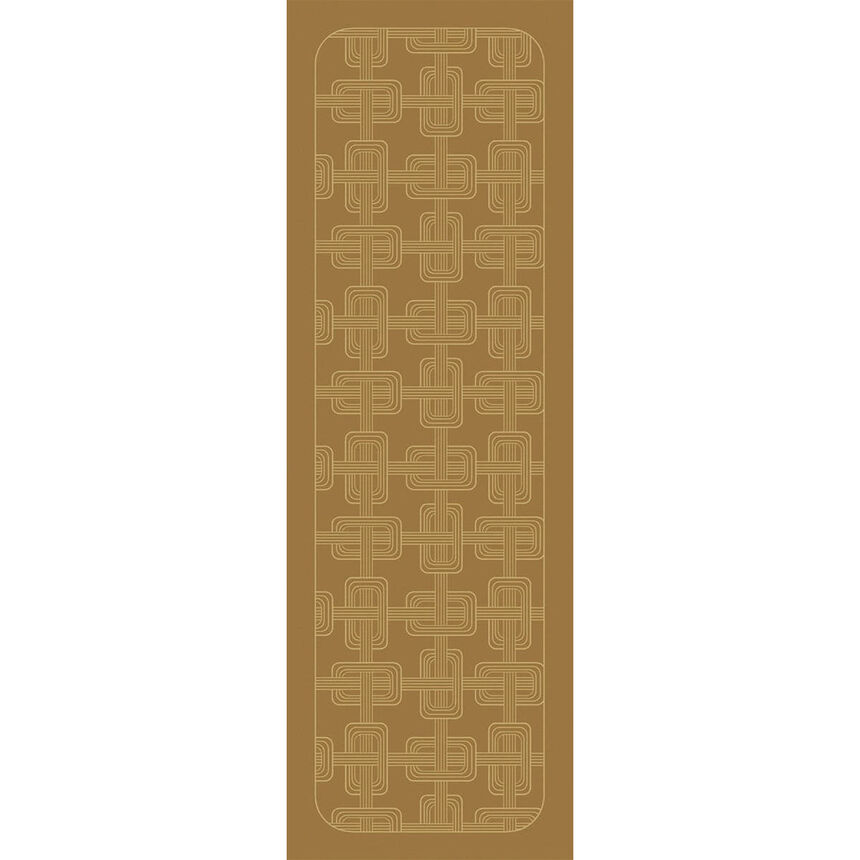 Runner H&ocirc;tel particulier Brown 20"x59" 100% linen, , hi-res image number 0