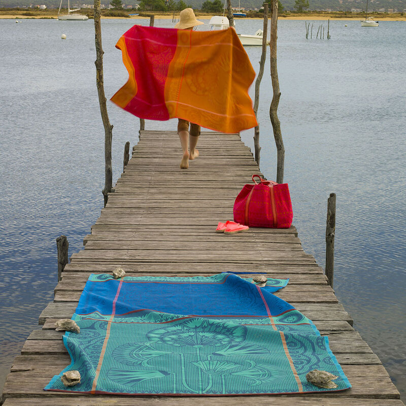 Beach towel Holi Orchid 39"x79" 100% cotton, , hi-res image number 0