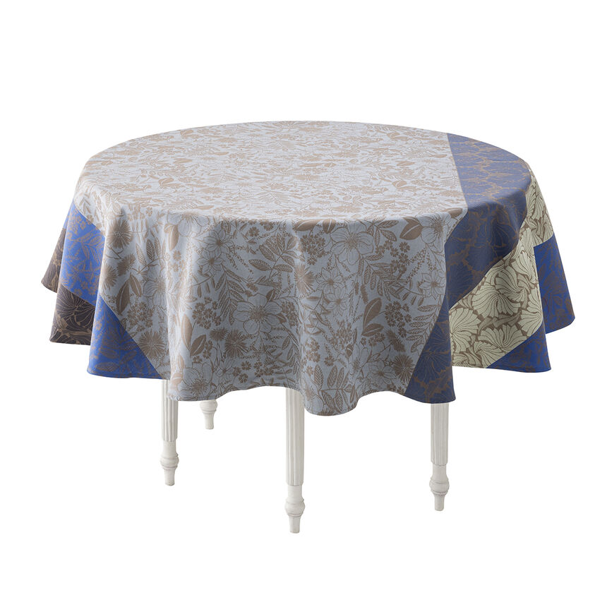 Coated tablecloth Cottage Blue 175x175 100% cotton, , hi-res image number 2