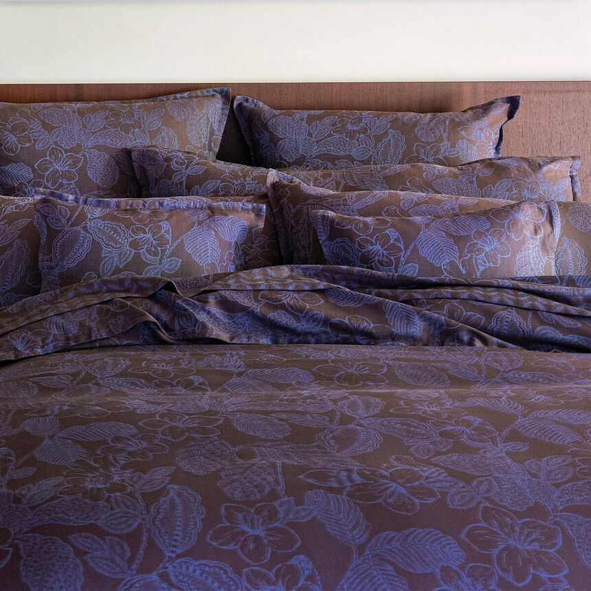 2 Pillowcases Sulawesi Blue 22"X42"King,Pair 100% cotton, , hi-res image number 0
